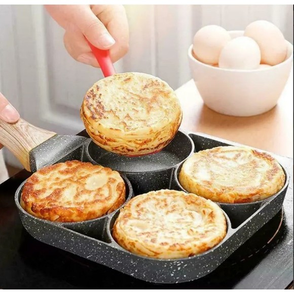 Unbranded Other - Non-Stick Frying Pan Divided x4 Egg Omelette Pancake Skillet Brand New Free Ship